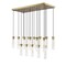 Z-Lite Beau Linear Chandelier, 17-Light, 18 In.W x 42 In.L x 12.75 In.H, Rubbed Brass/Clear 740P-17L-RB - alternate 4